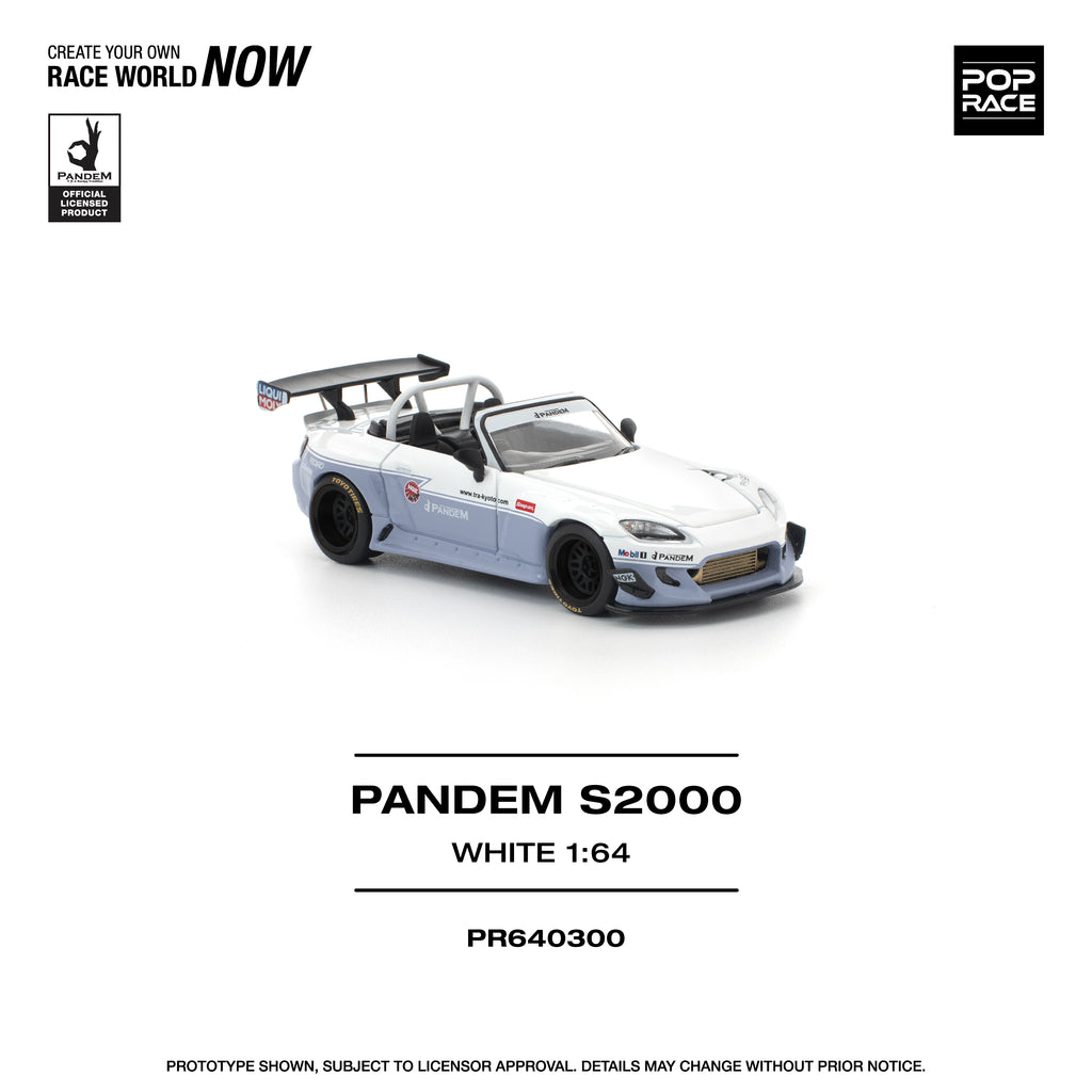 (Coming Soon) POPRACE 1/64 PANDEM S2000 WHITE