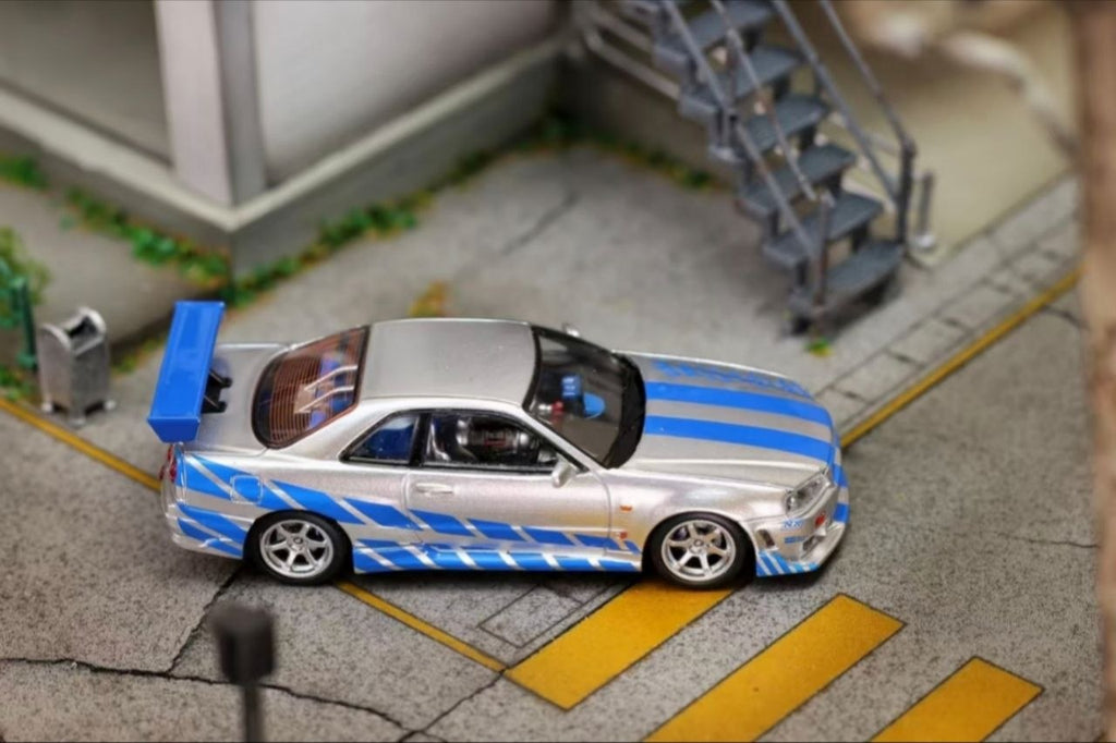 (Coming Soon) MEGAMEGA 1:64 Nissan Skyline GT-R R34 - 2 Fast 2 Furious livery