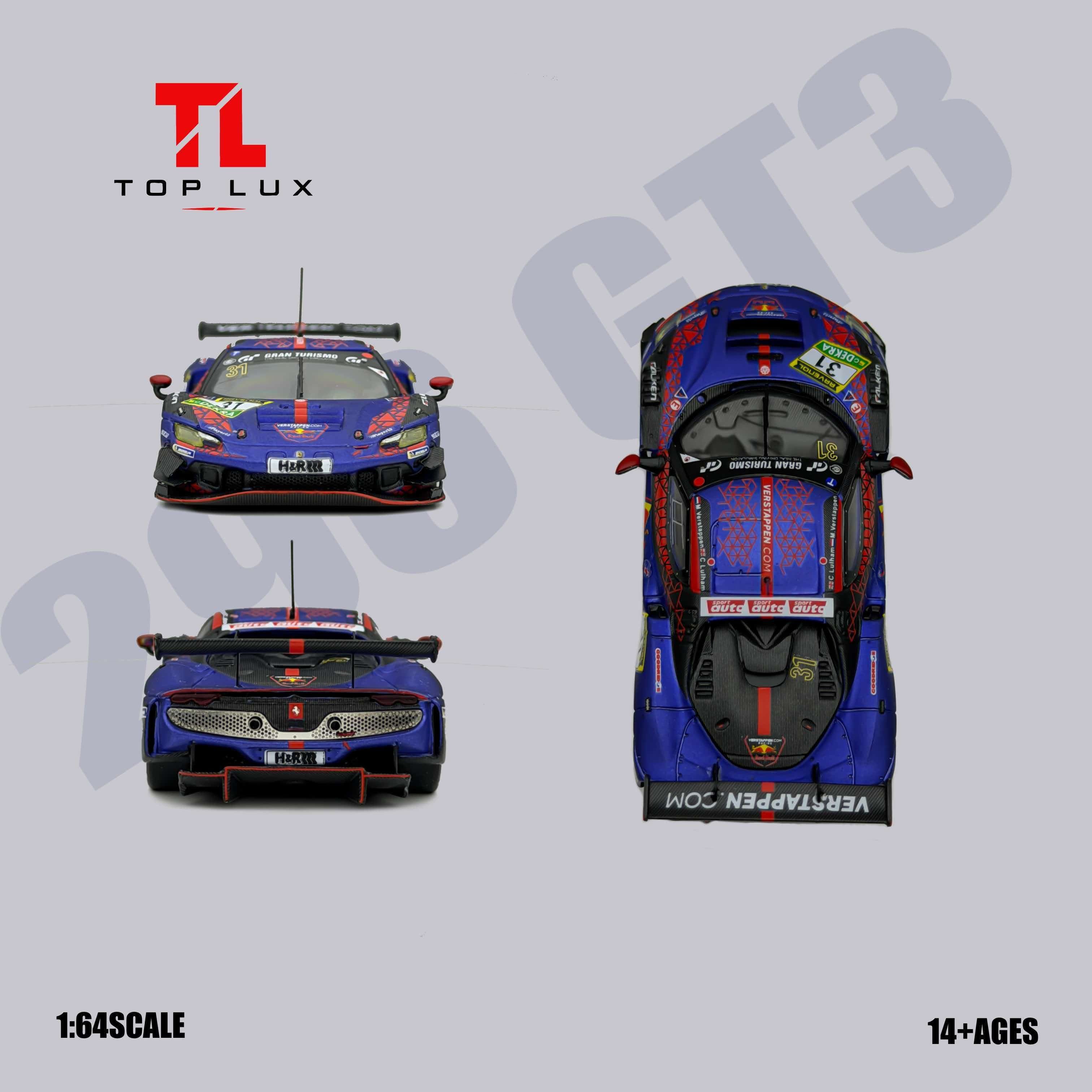 (Coming Soon) TOPLUX 1/64 296GT3 Red Bull 31# Diecast model