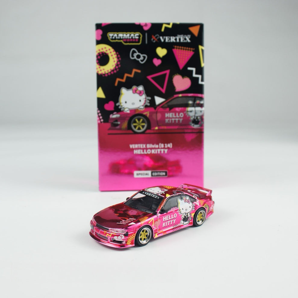 Tarmac Works Vertex Silvia Hello Kitty Pink Chrome APA Expo Exclusive