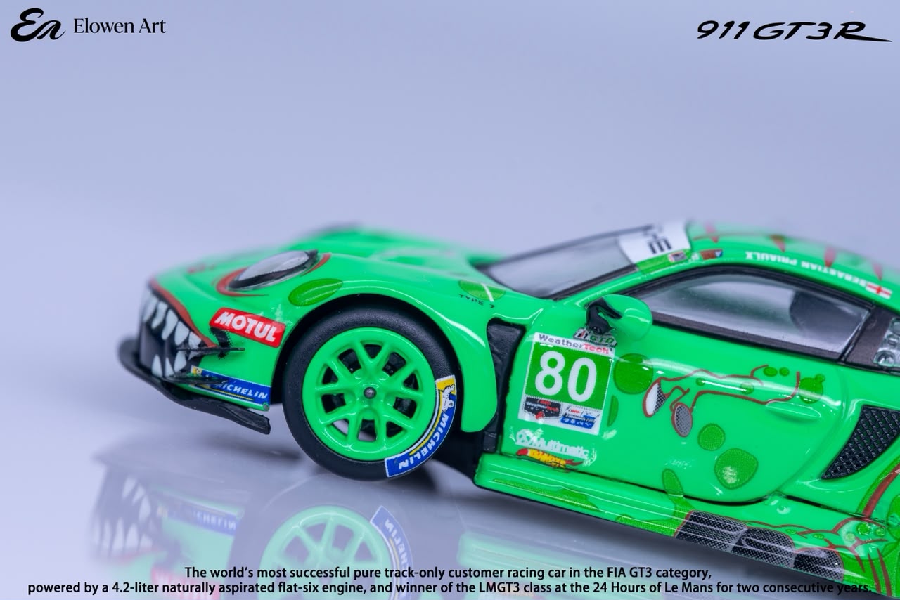 (Coming Soon) ELOWENART 1:64 Porsche 911 GT3 - Green Dragon
