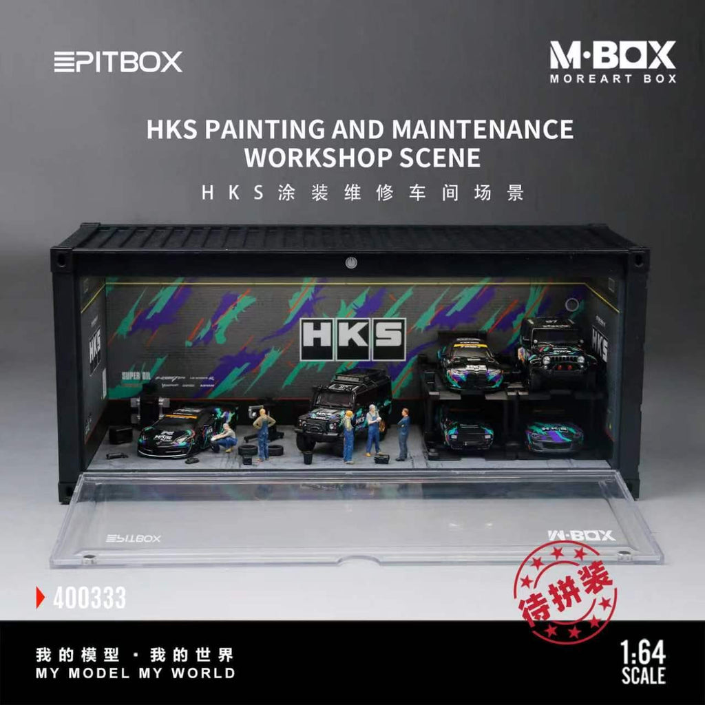 (Coming Soon) MBOX 1/64 HKS PAINTING AND MAINTENANCEWORKSHOP SCENE