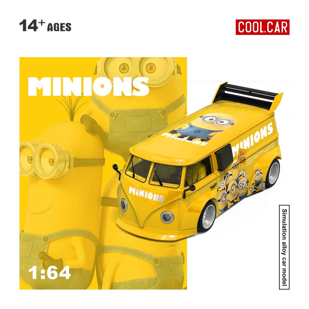 (Coming Soon) COOLCAR 1/64 VW T1 Pickup Minions Livery