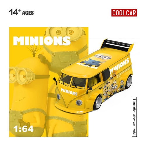 (Coming Soon) COOLCAR 1/64 VW T1 Pickup Minions Livery