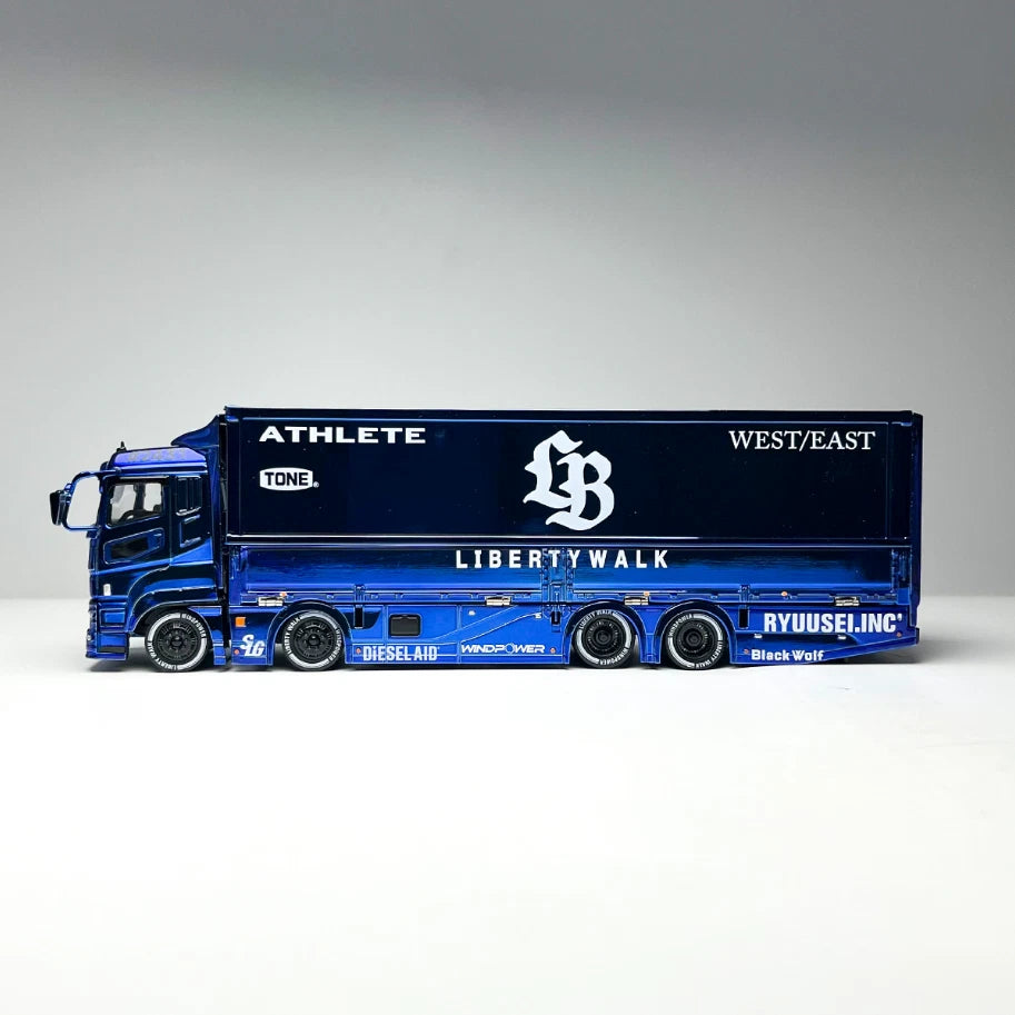 GCD 1:64 Mitsubishi Fuso Super Great Transport LBWK APA Expo Chrome Blue *ONLY 800 Pieces*