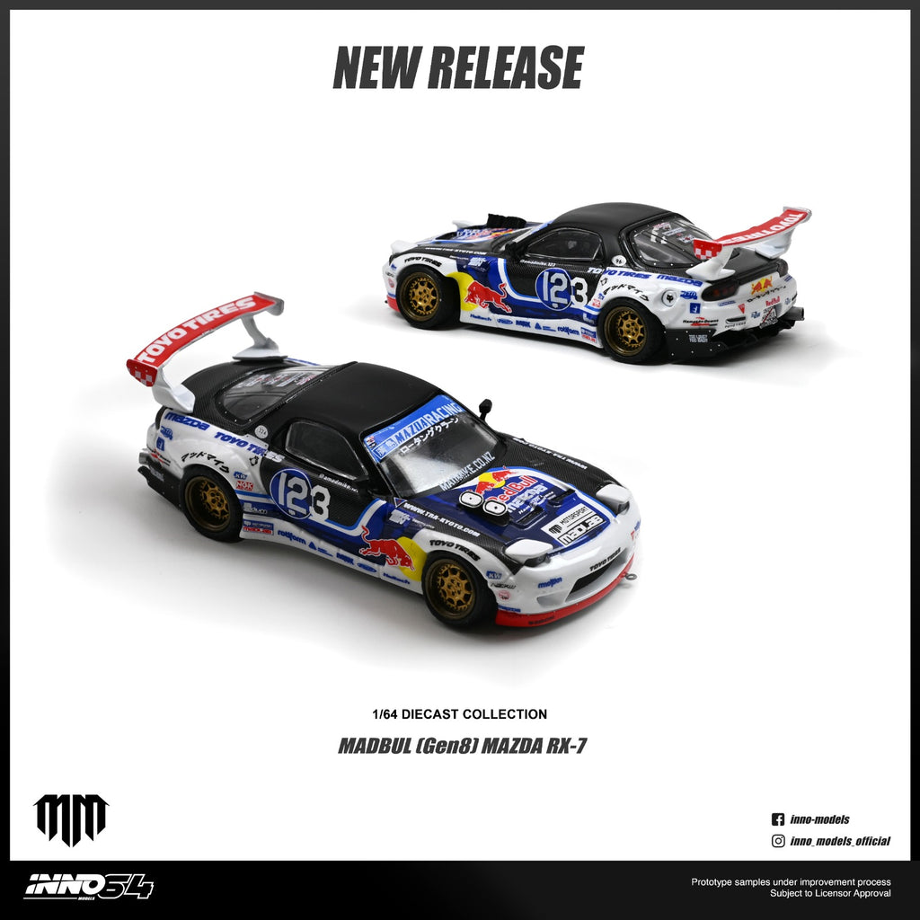 (Coming Soon) INNO64 1/64 MAZDA RX-7 MAD MIKE "MADBUL Gen8"