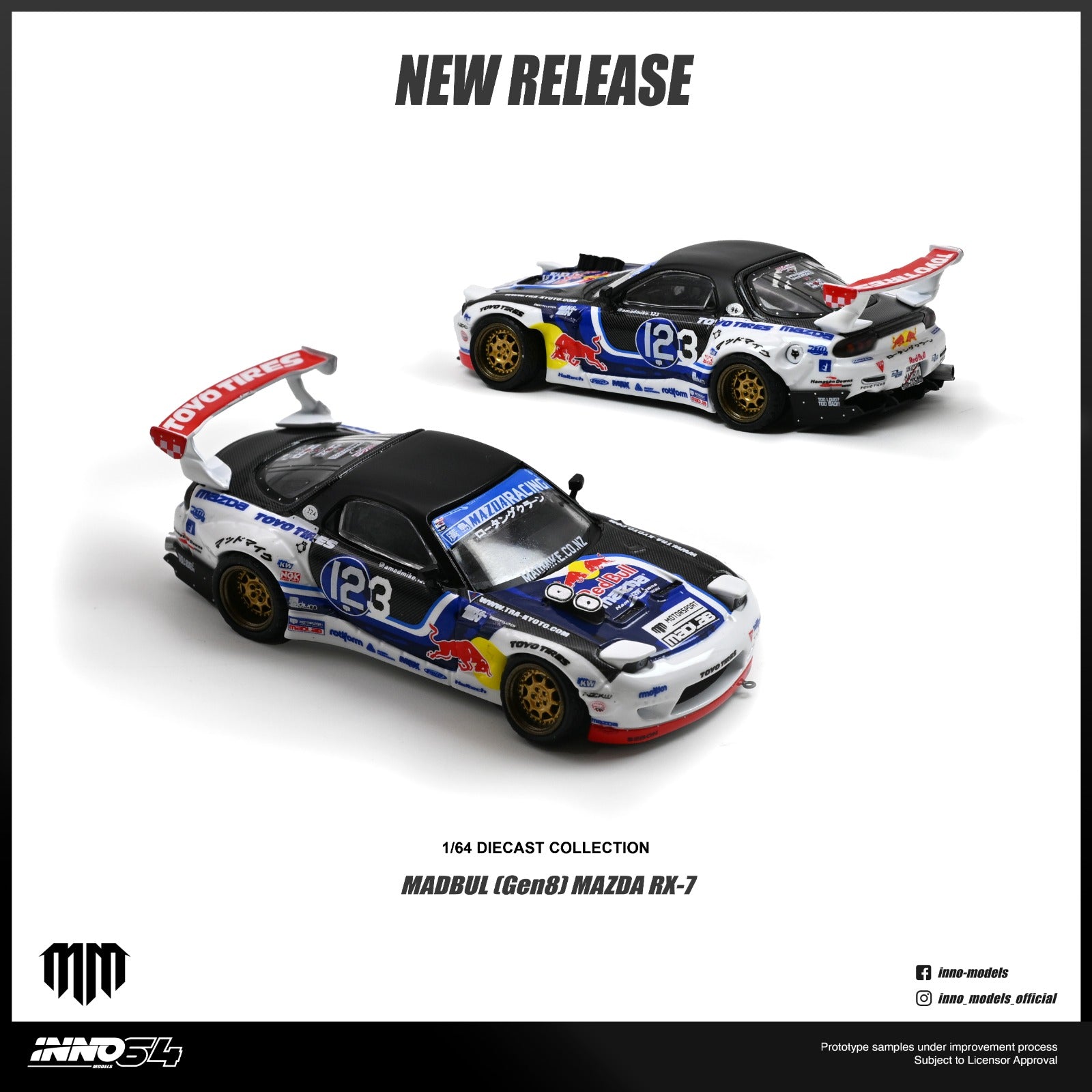 (Coming Soon) INNO64 1/64 MAZDA RX-7 MAD MIKE "MADBUL Gen8"