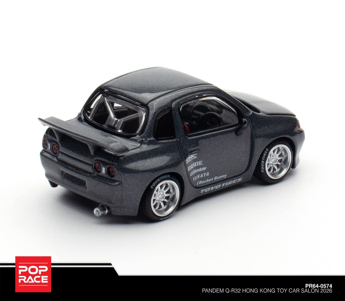 POPRACE 1:64 Pandem Pocket Bunny R32 Metal Gray 2026 HK Toy Car Salon