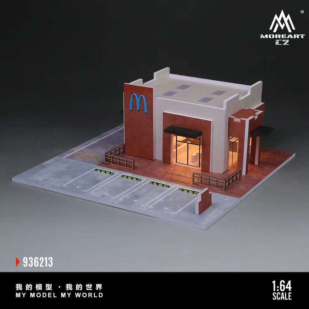 (Coming Soon) MOREART 1:64 MCDONALD'S With the Blue Logo Scene