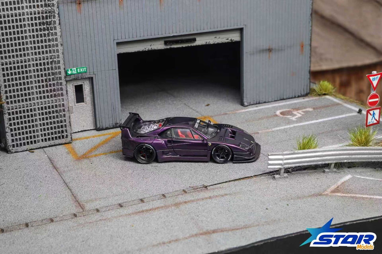 (Coming Soon) STAR MODEL 1:64 Supercar F40 LB-Works Wide-Body Modified Diecast Model - Purple