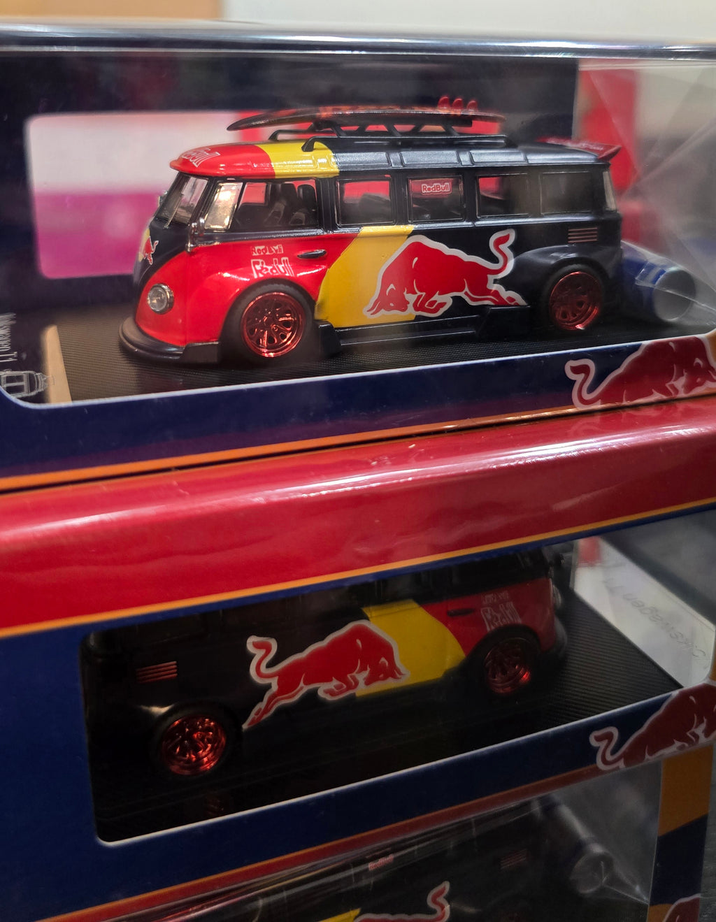 LIBERTY64 Volkswagen T1 Lowrider: Red Bull Livery 1:64 Diecast Model Van