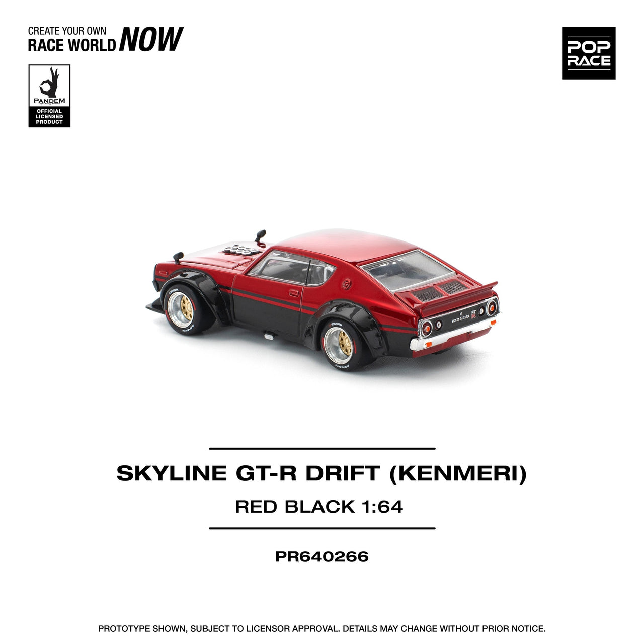 (Coming Soon) POPRACE 1/64 KPGC110 KENMERI - RED/BLACK