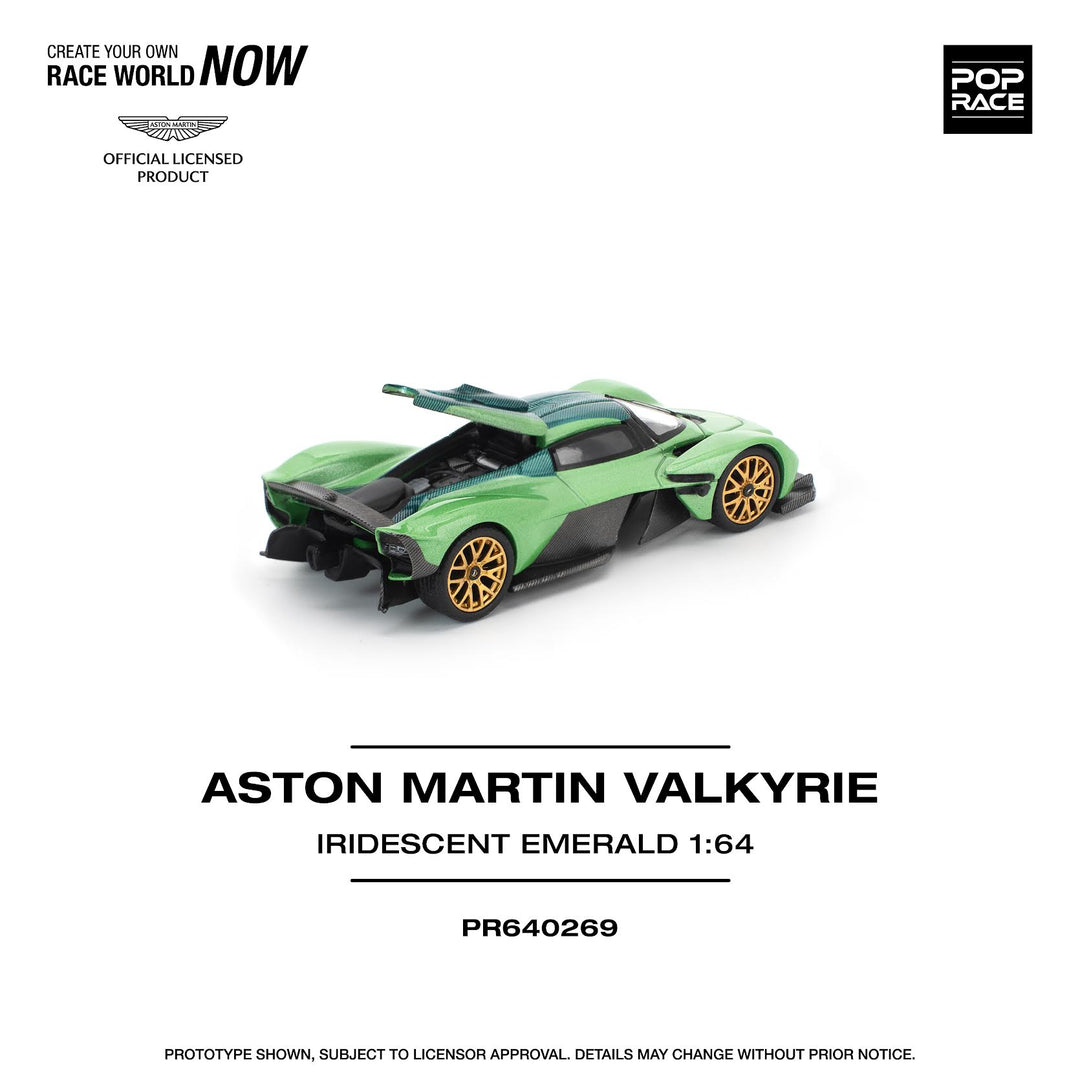 POPRACE 1:64 Aston Martin VALKYRIE IRIDESCENT EMERALD PR640-269