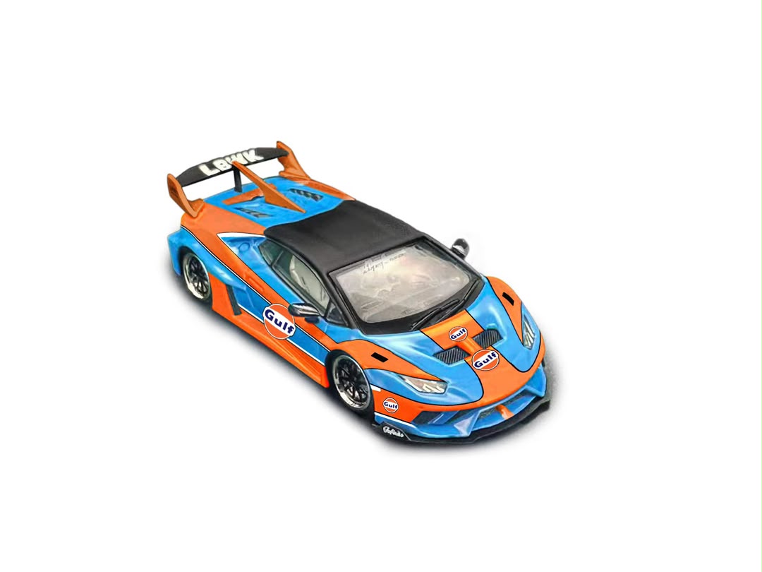 (Coming Soon) DAP 1:64 Huracan LP610 LB-Silhouette Works Widebody - Gulf Livery