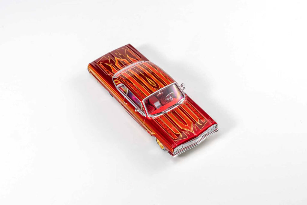 (Coming Soon) 97M 1:64 1964 Chevrolet Impala Low Rider Transparent Red