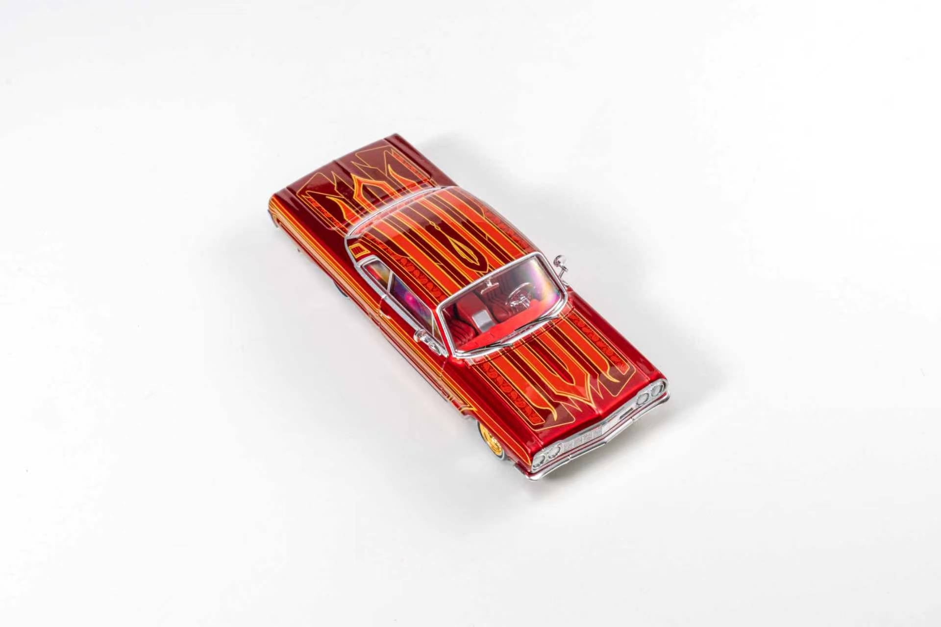 (Coming Soon) 97M 1:64 1964 Chevrolet Impala Low Rider Transparent Red