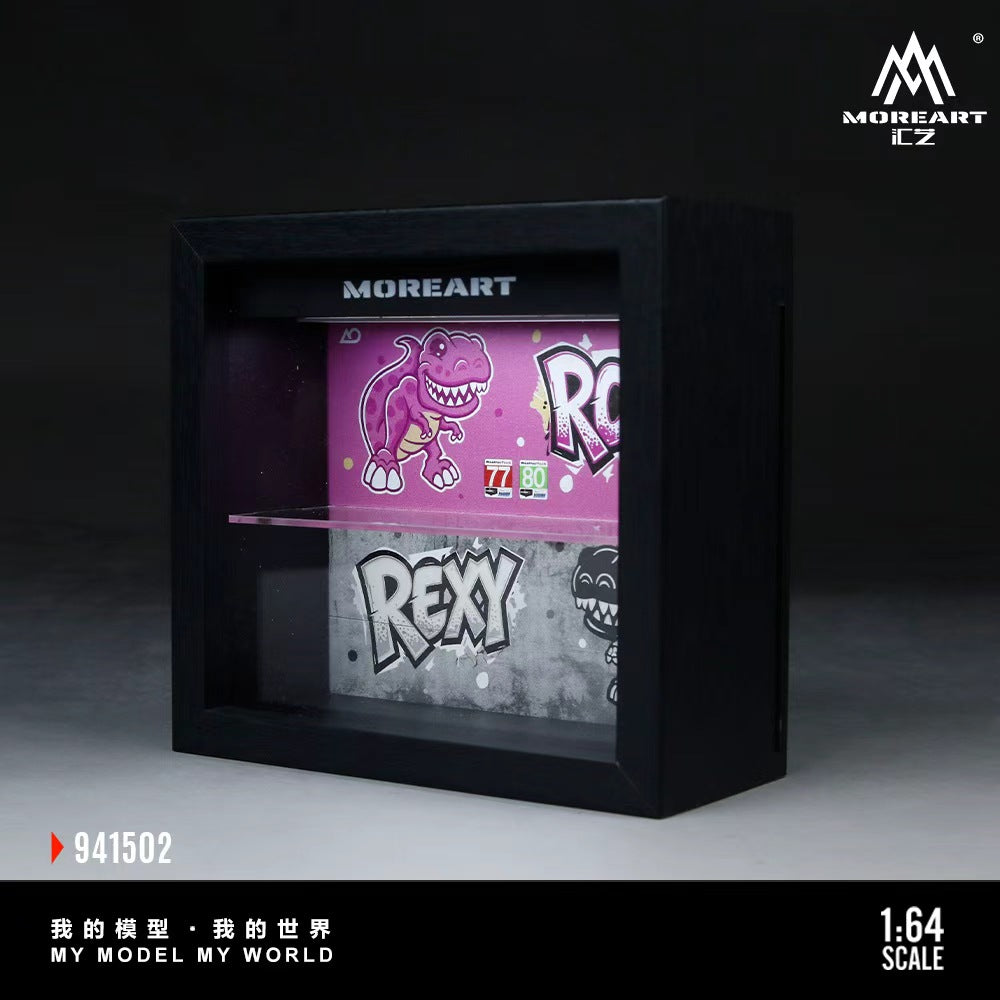 (Pre-Order) MOREART 1:64 Pink/Skelly Integrated Picture Frame - Dinosaur Painted Scene Model *DEADLINE July 2, 2026**