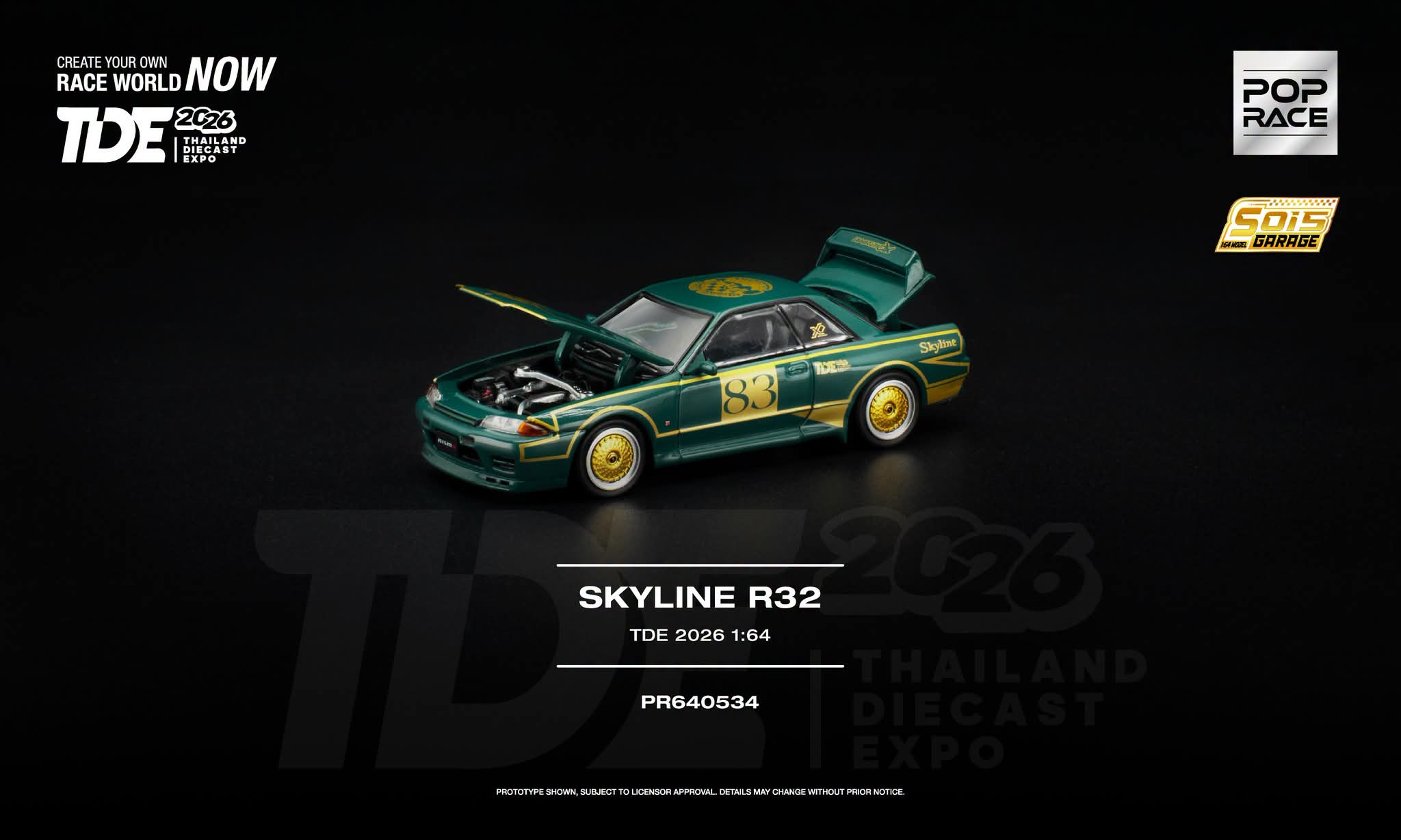 (Pre-Order) POPRACE 1:64 TDE 2026 GrandPrix R32 Skyline **DEADLINE JULY 10, 2026**
