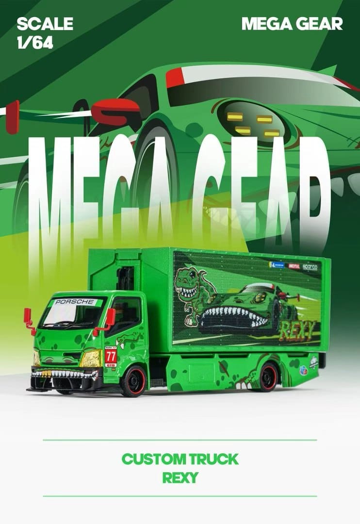 (Coming Soon) MEGAGEAR 1/64 Custom Truck Diecast - "Rexy" livery
