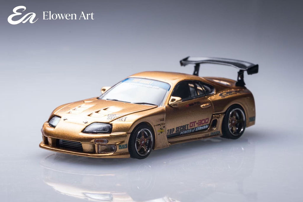 (Coming Soon) ELOWENART 1:64 TopSecret A80 Supra MK4 Gold