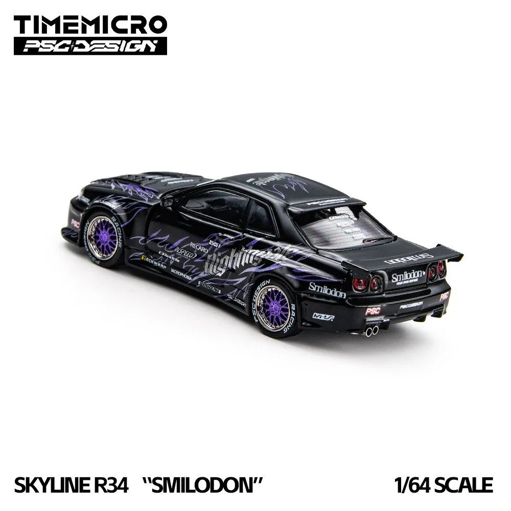 (Coming Soon) TIMEMICRO × PSC DESIGN 1:64 R34 "Tiger Tooth" Black Nightingale