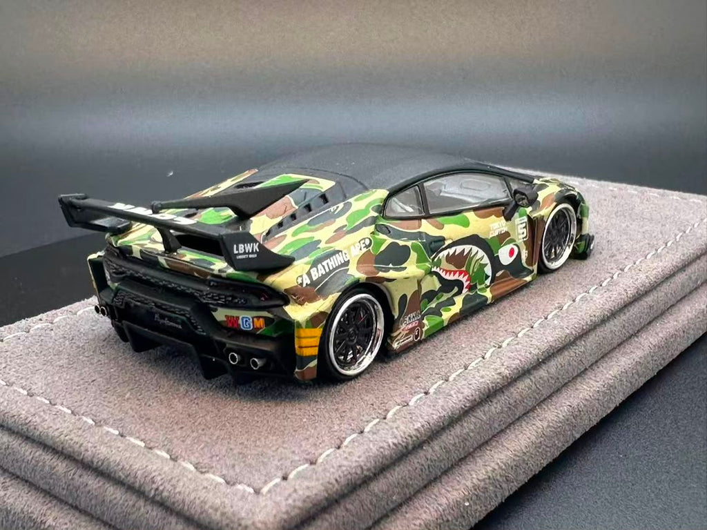 (Coming Soon) DAP 1:64 Huracan LP610 LB-Silhouette Works Widebody - Bape Camo Livery