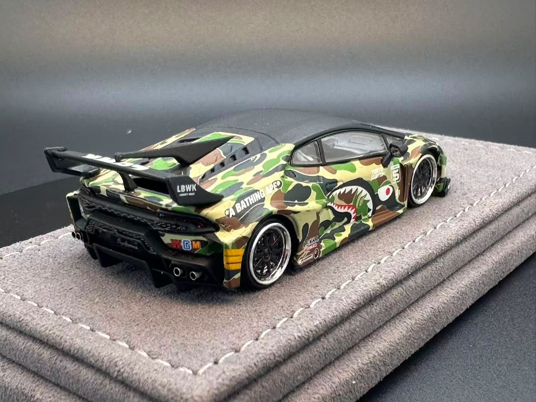 (Coming Soon) DAP 1:64 Huracan LP610 LB-Silhouette Works Widebody - Bape Camo Livery