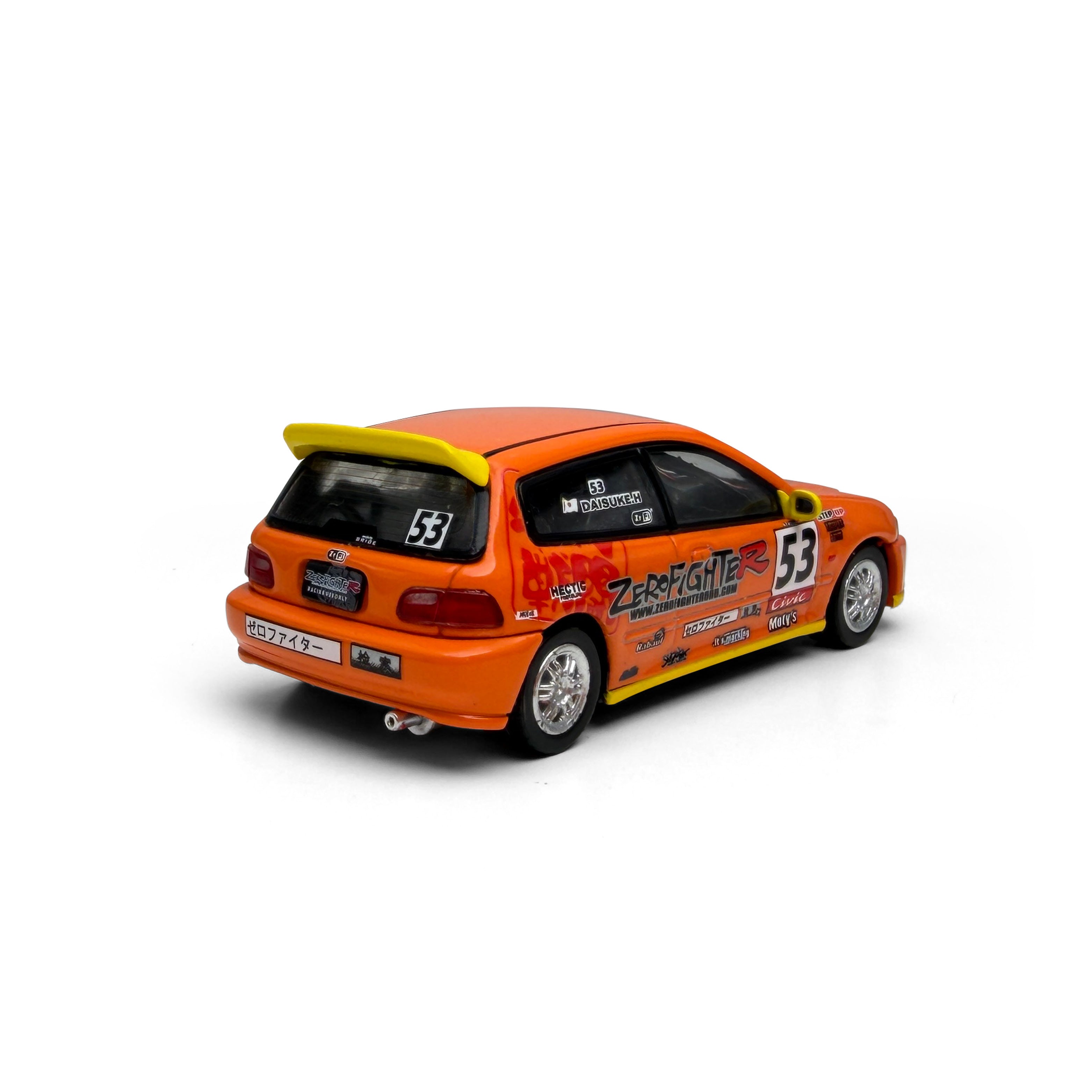 (Coming Soon) MODELMODEL 1/64 Honda Civic EG6 Orange Zero Fighter (Blister Pack)