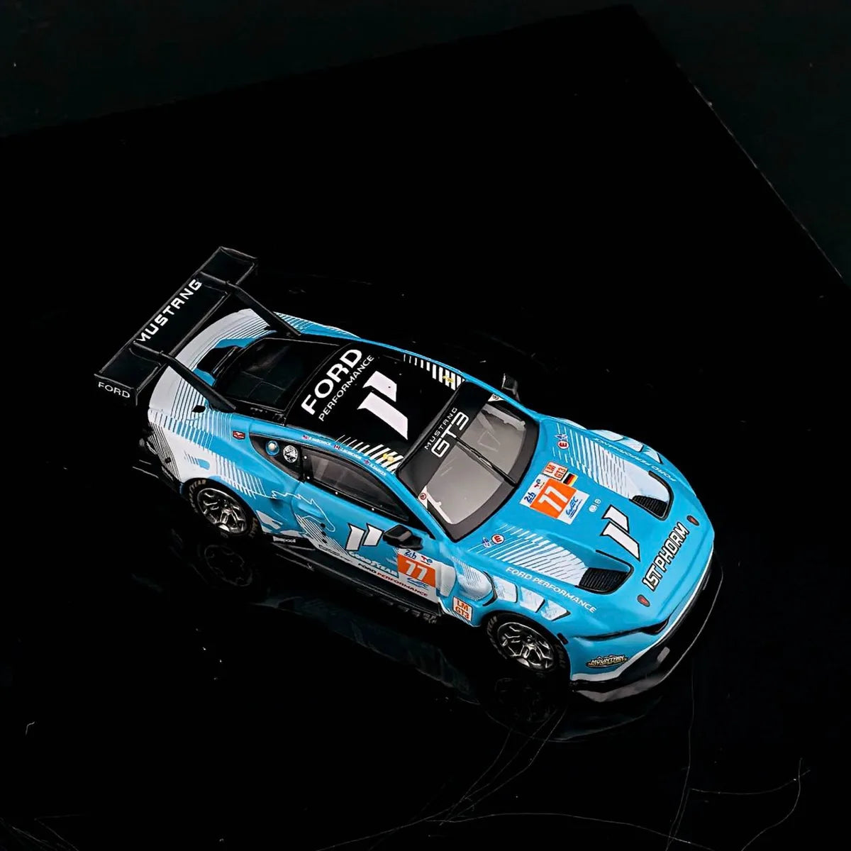 (Coming Soon) GTMODEL 1:64 Ford Mustang GT3 Race Car Blue #77