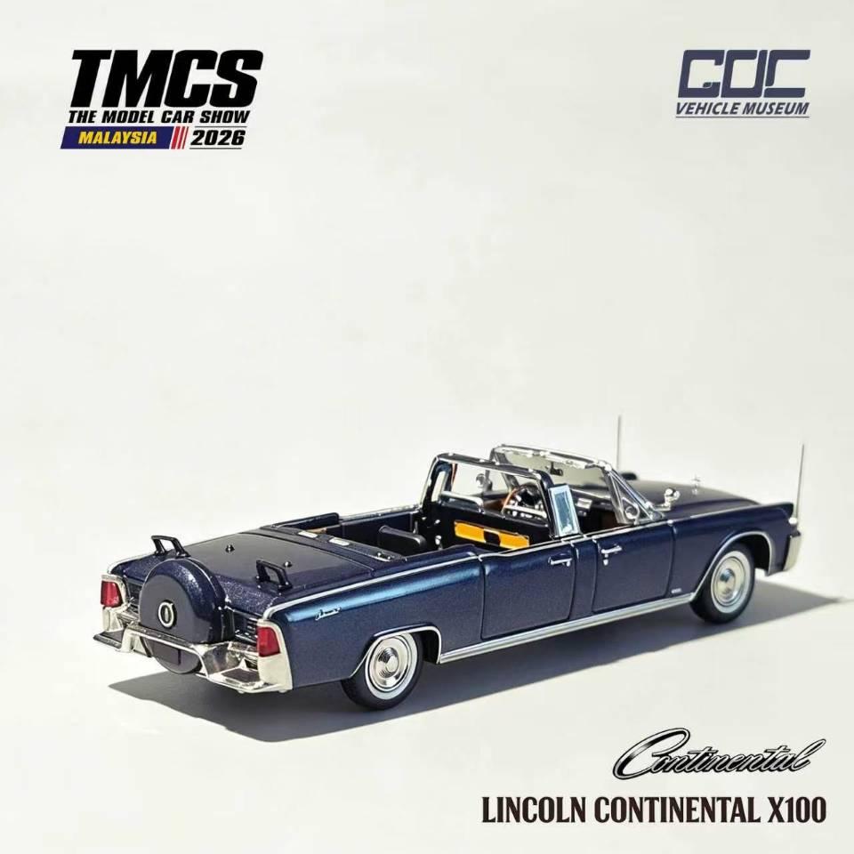 (Coming Soon) GOC 1/64 Lincoln Continental X100 Kennedy Limousine - 2026 Malaysia TMCS Exhibition Edition