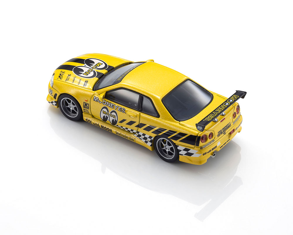 (Coming Soon) KYOSHO 1/64 Nissan Skyline GT-R (R34) MOONEYES (2) with LED (Designed by KYOSHO)
