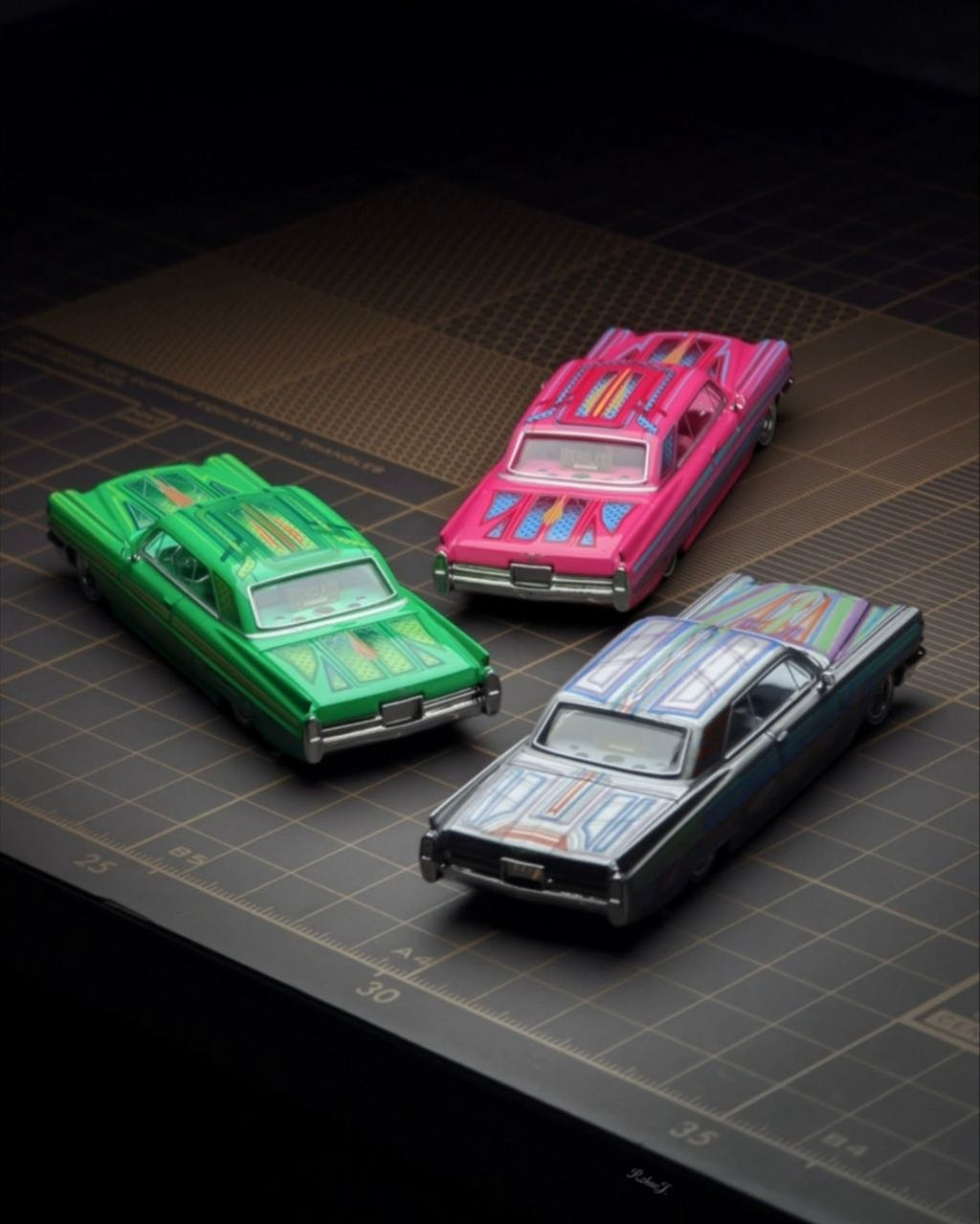 (Coming Soon) 97M 1/64 1964 Cadillac Coupe DeVille Lowrider - Pink