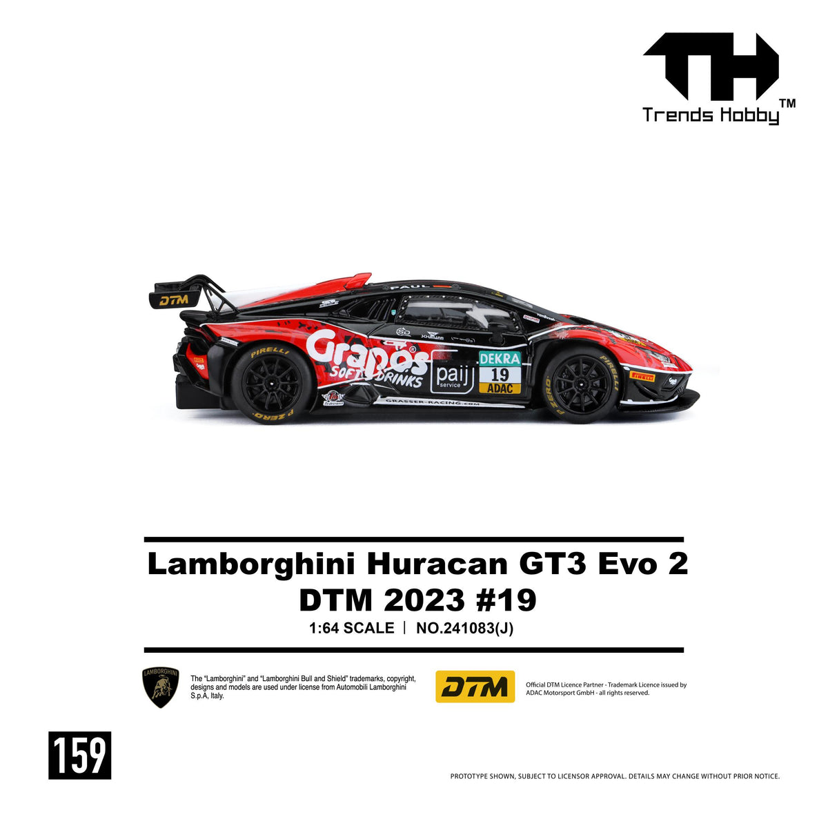 (Coming Soon) TRENDSHOBBY 1/64 Lamborghini Huracan GT3 EVO2 - DTM 2023 #19
