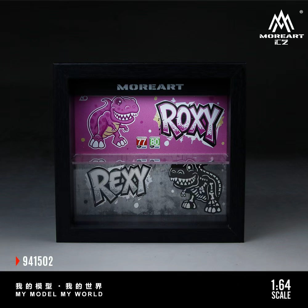 (Pre-Order) MOREART 1:64 Pink/Skelly Integrated Picture Frame - Dinosaur Painted Scene Model *DEADLINE July 2, 2026**