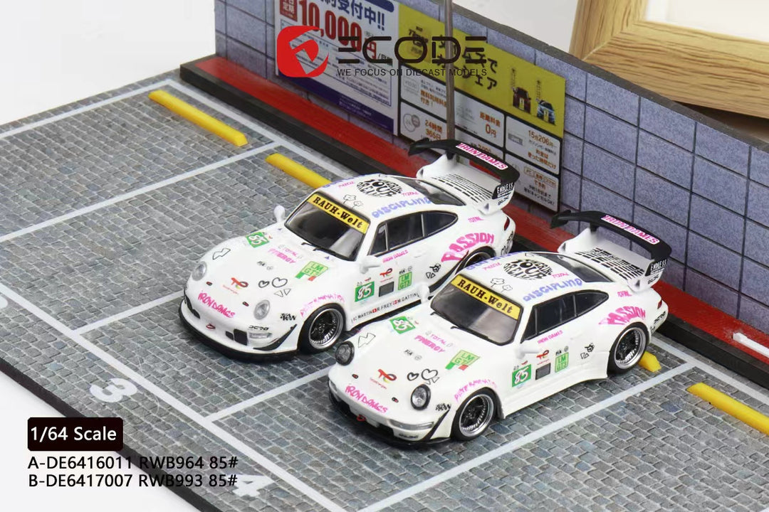 (Coming Soon) DECODE 1:64 Porsche 964 #85 Iron Dames Livery