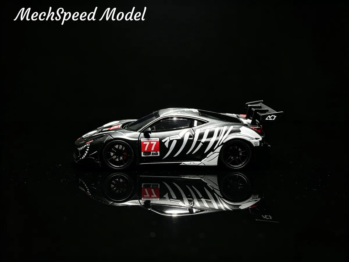 (Coming Soon) MECHSPEED 1:64 (RESIN) LB458GT Wing Modified Matte Black Version Model - Bone Dragon