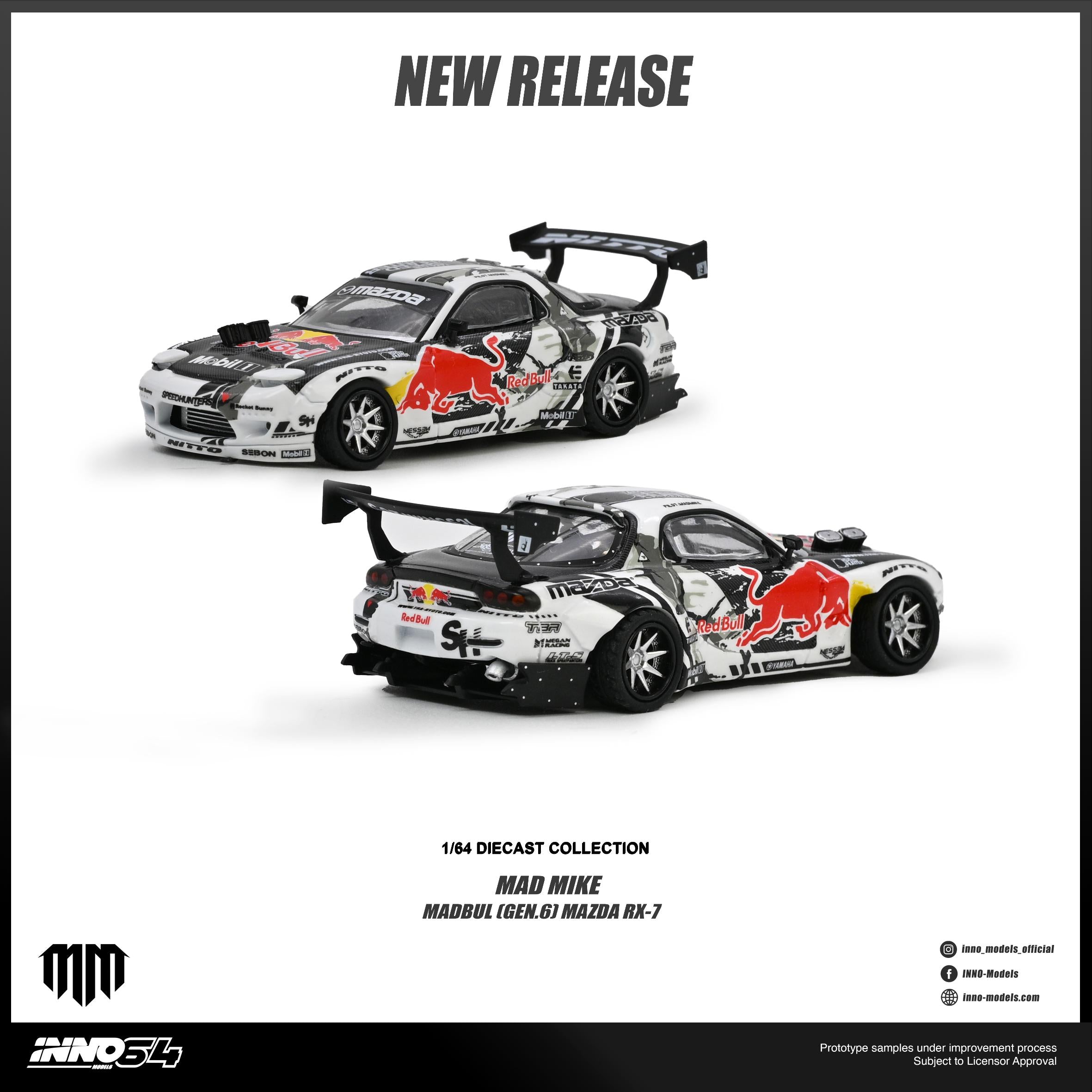 (Coming Soon) INNO64 1/64 MAZDA RX-7 MAD MIKE "MADBUL Gen6"