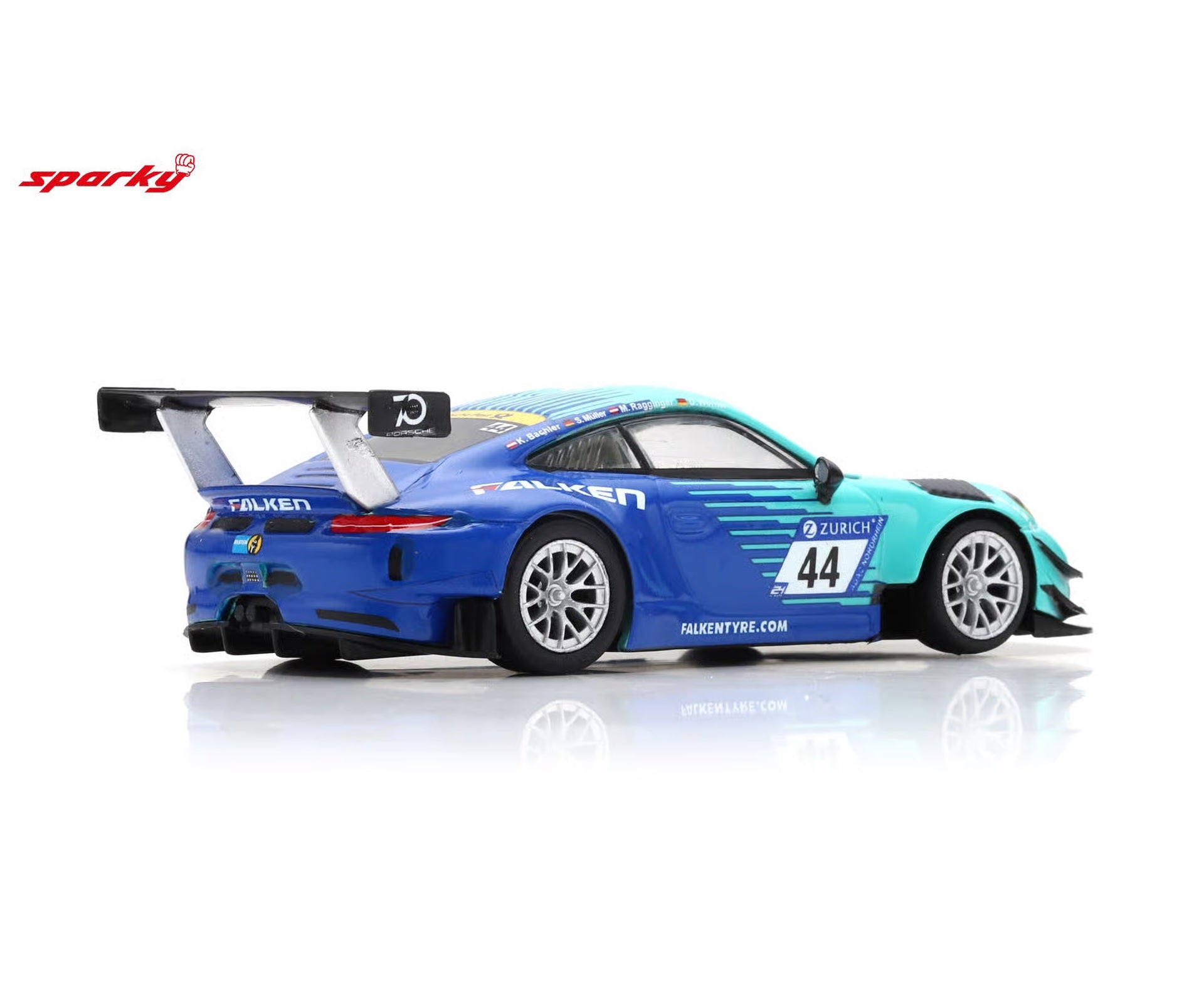 (Coming Soon) SPARK 1/64 Porsche 911 GT3 R No.44 Falken Motorsports 24H Nürburgring 2018 K. Bachler - S. Müller - M. Ragginger - D. Werner
