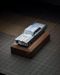 (Coming Soon) 97M 1/64 1964 Cadillac Coupe DeVille Lowrider - Silver/Blue