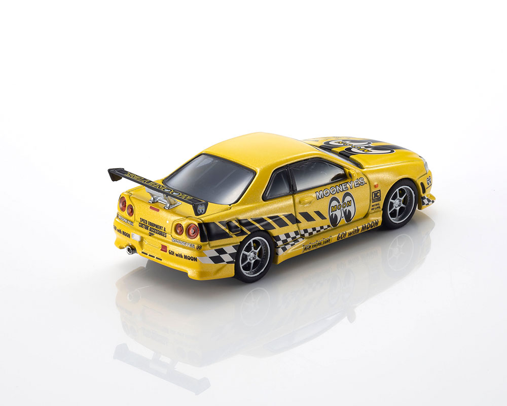 (Coming Soon) KYOSHO 1/64 Nissan Skyline GT-R (R34) MOONEYES (2) with LED (Designed by KYOSHO)