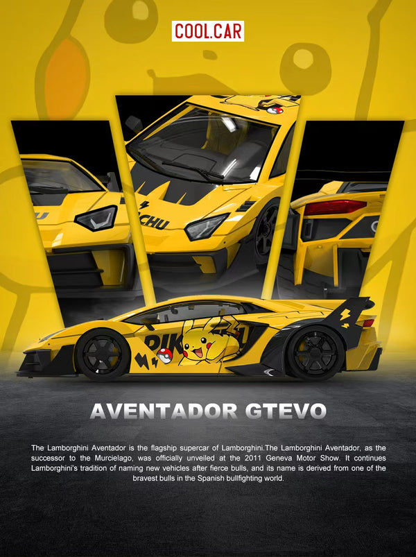 COOLCAR 1/64 Lamborghini GTEVO Pikachu