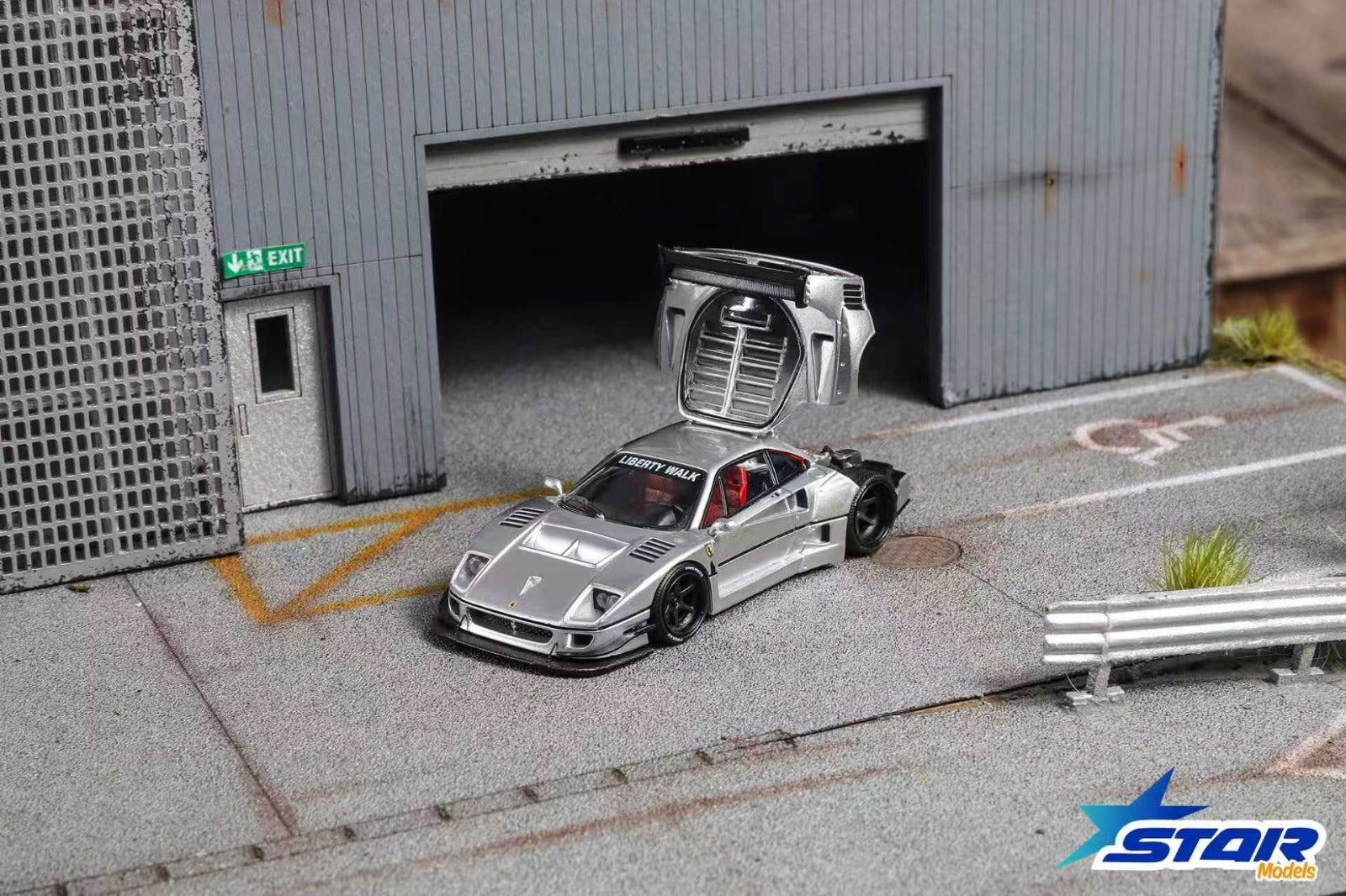 (Coming Soon) STAR MODEL 1:64 Supercar F40 LB-Works Wide-Body Modified Diecast Model - Silver