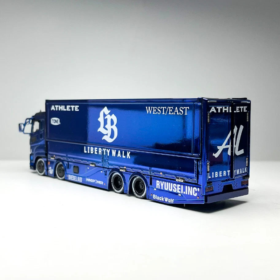 GCD 1:64 Mitsubishi Fuso Super Great Transport LBWK APA Expo Chrome Blue *ONLY 800 Pieces*