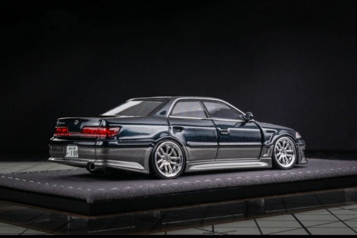 (Coming Soon) MORTALMODEL64 1:64 The Ridge Mark II JZX100 - Dark Green Metallic