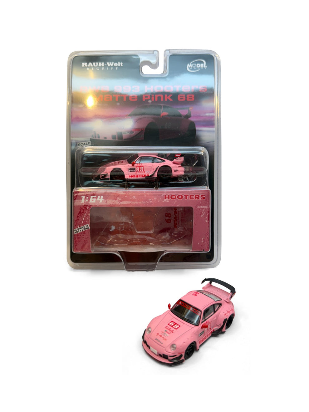 (Coming Soon) MODELMODEL 1/64 RWB 993 Hooters Matte Pink 68 (Blister Pack)