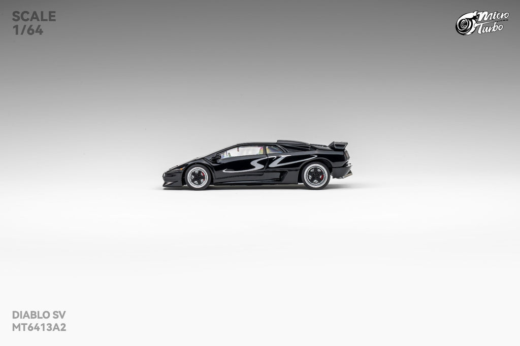 (Coming Soon) MICROTURBO 1/64 Lamborghini Diablo SV - Metallic Black
