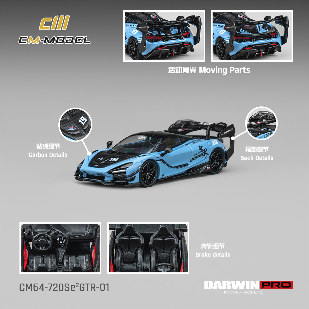 (Coming Soon) CM MODEL 1/64 DarwinPRO 720Se²GTR-01 Unchained Blue