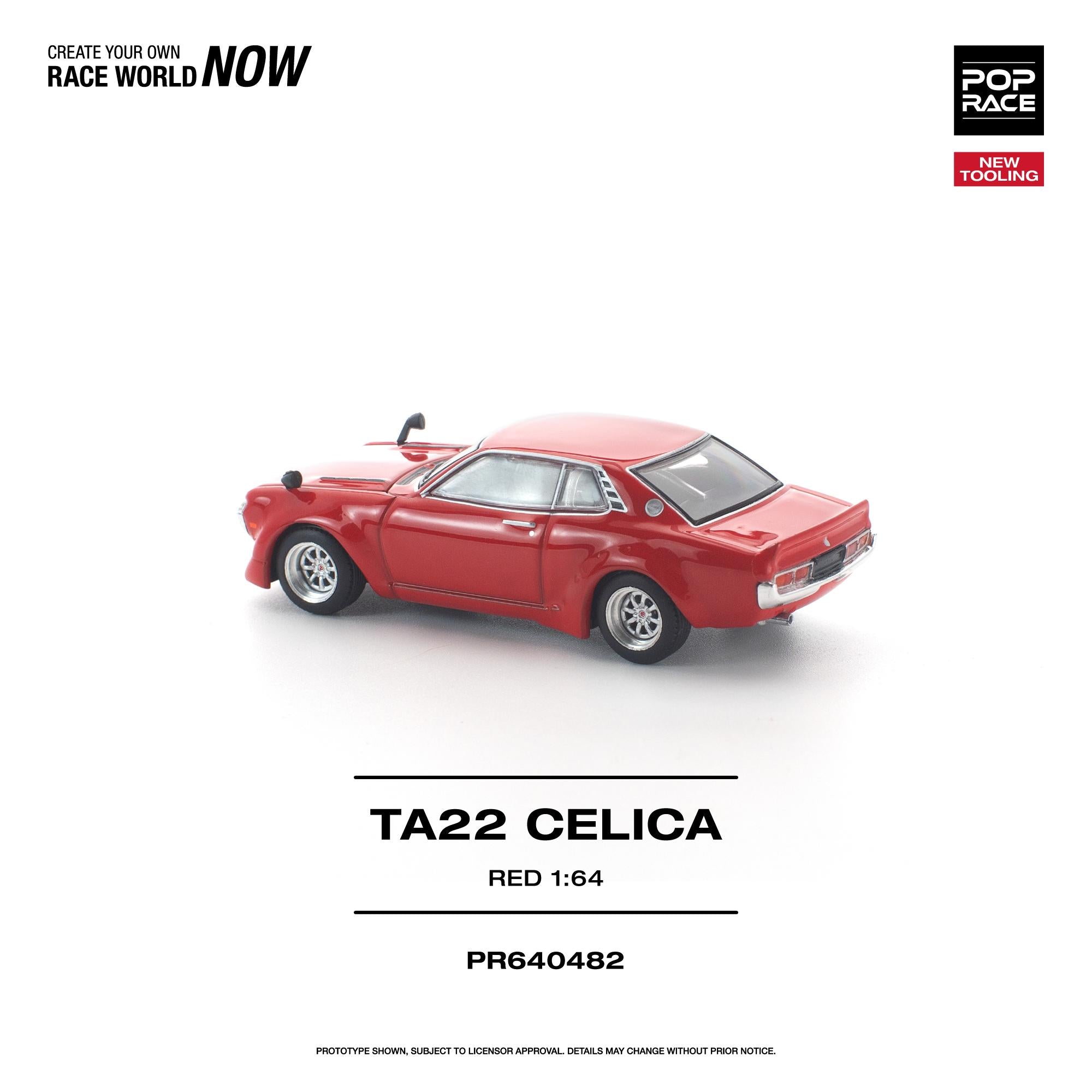 (Coming Soon) POPRACE 1/64 TA22 Celica Red