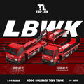 (Pre-Order) TOPLUX 1:64 H300 Black Red Silhouette LBWK Flatbed Transport Trailer Diecast **DEADLINE June 25th, 2026**