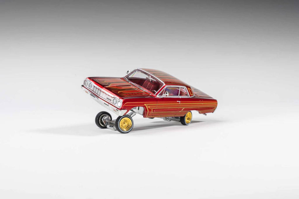 (Coming Soon) 97M 1:64 1964 Chevrolet Impala Low Rider Transparent Red